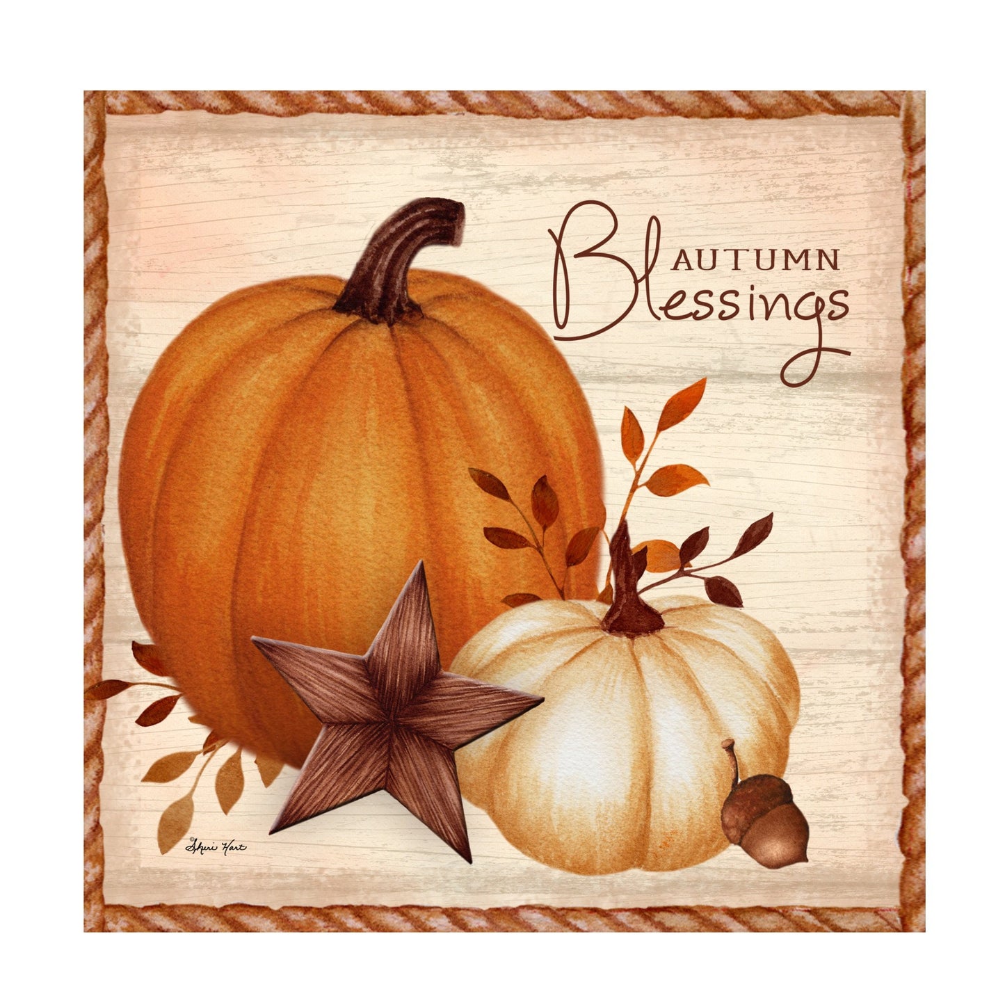 Autumn blessings with pumpkins wreath sign, wreath attachment, metal wreath sign, door hanging