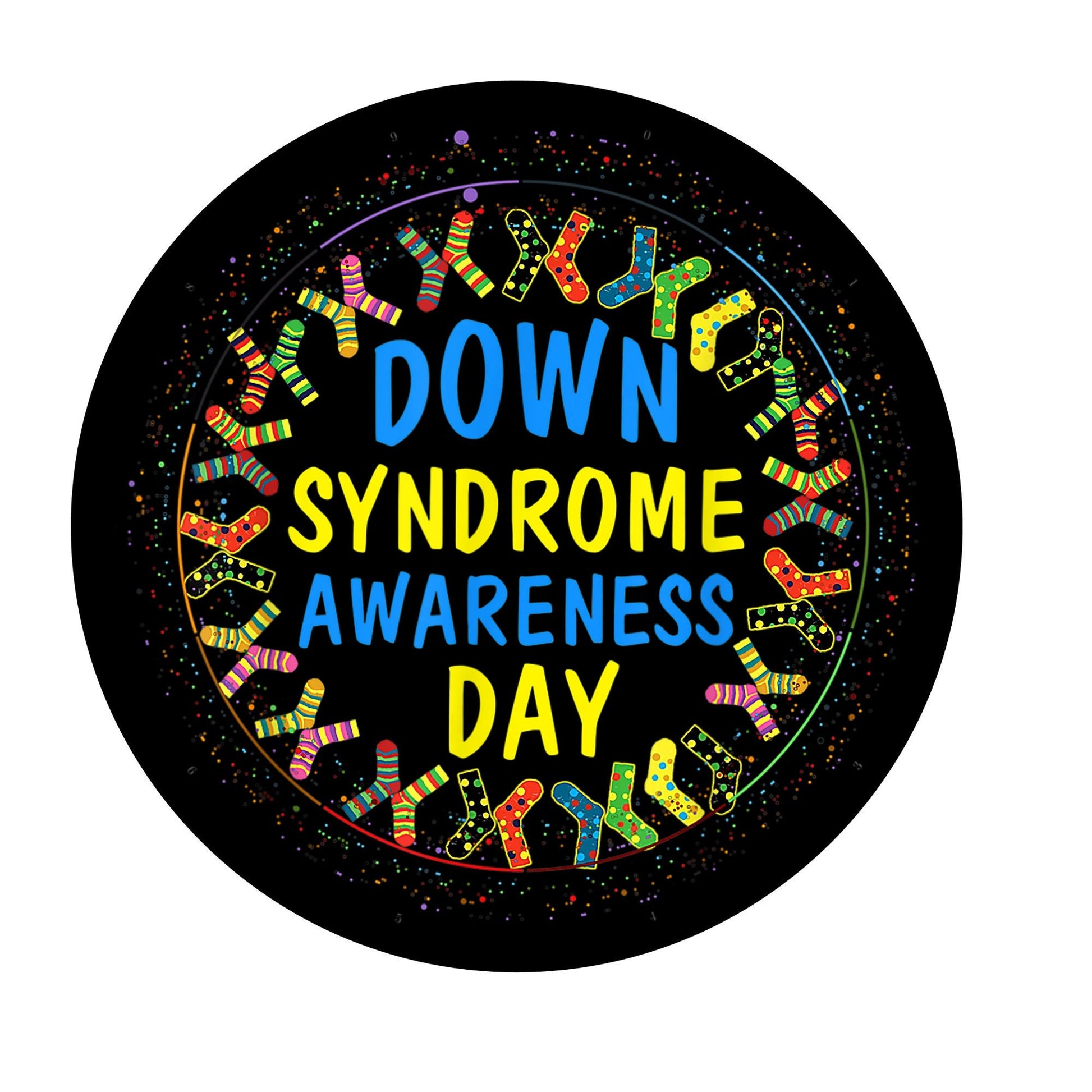 Down syndrome wreath sign, wreath attachment, down syndrome awareness sign