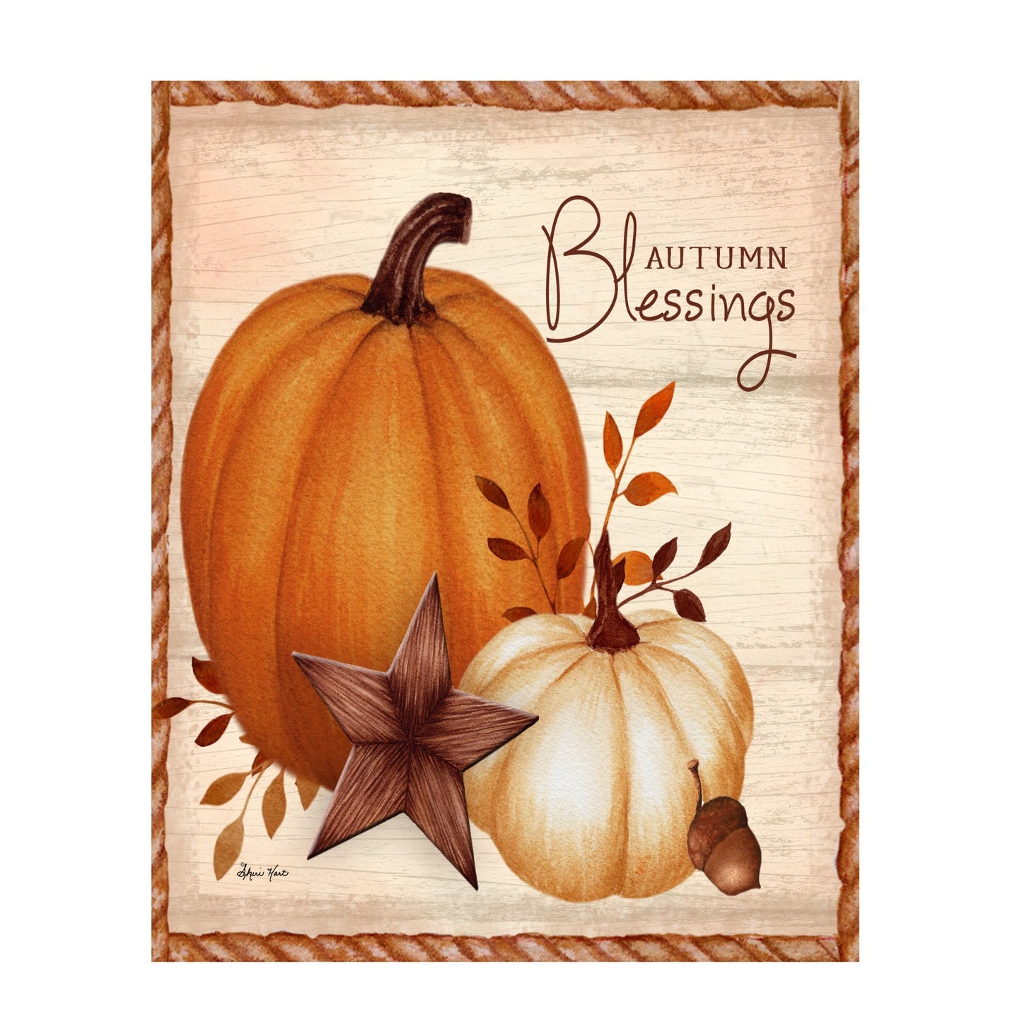 Autumn blessings with pumpkins wreath sign, wreath attachment, metal wreath sign, door hanging