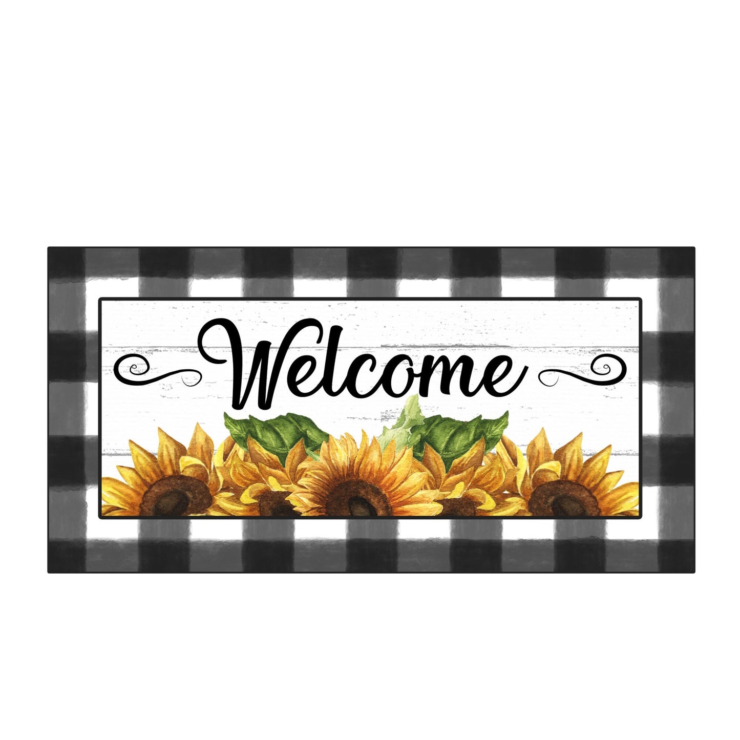 Welcome wreath sign, wreath attachment, metal wreath sign, 12x6 wreath sign