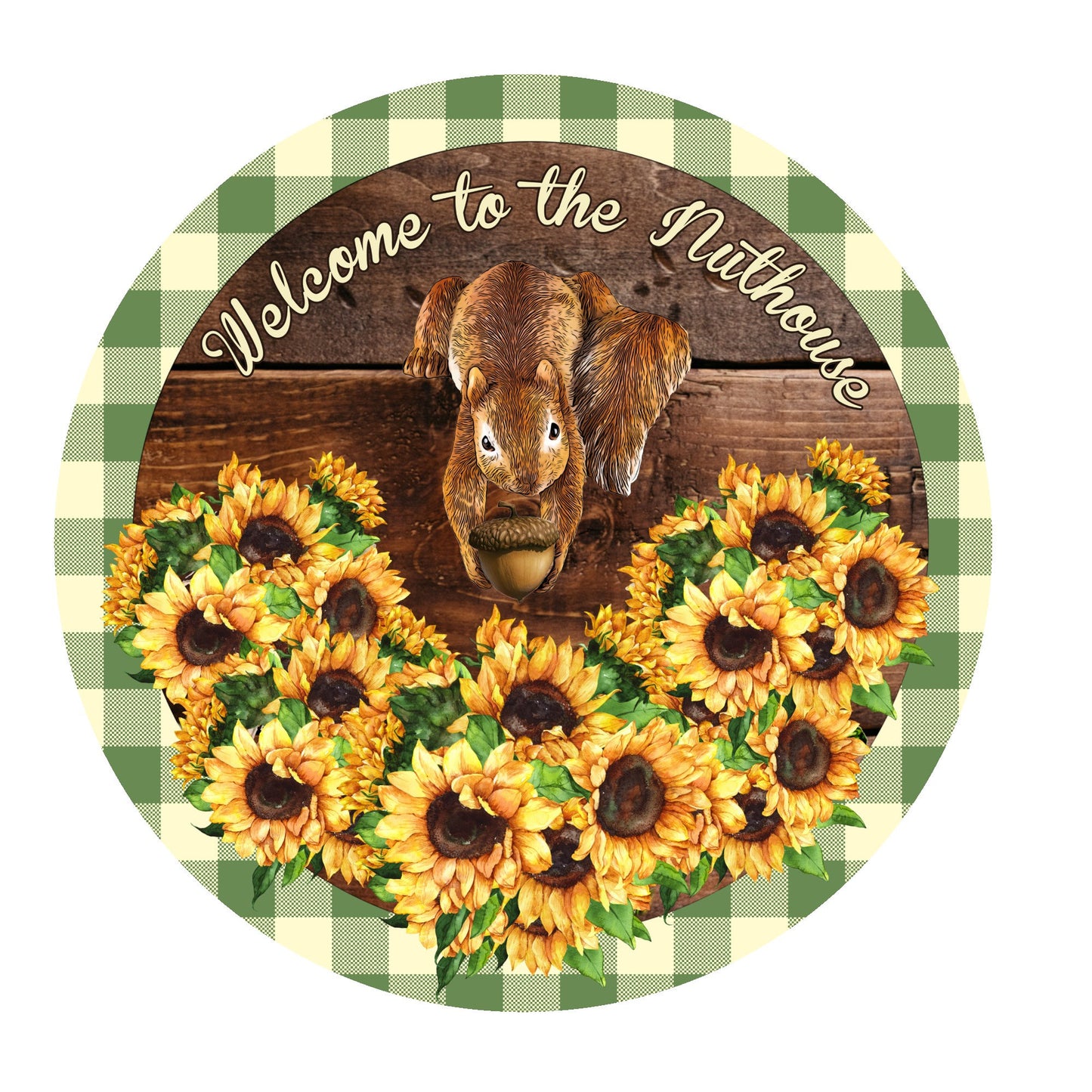 Fall wreath sign, wreath attachment, metal wreath sign, sunflowers wreath sign