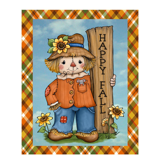 Scarecrow wreath sign, fall wreath sign, wreath attachment, happy fall wreath sign, metal wreath sign, 8x10 wreath sign