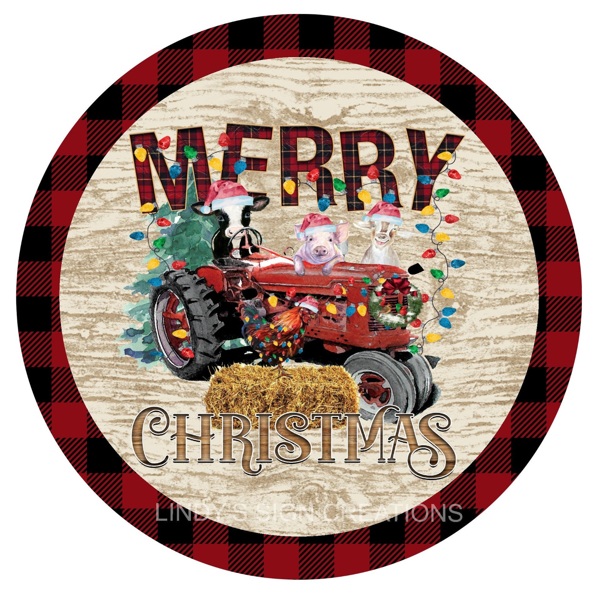 Merry Christmas farmhouse wreath sign, metal wreath sign, holiday wreath sign, wreath center