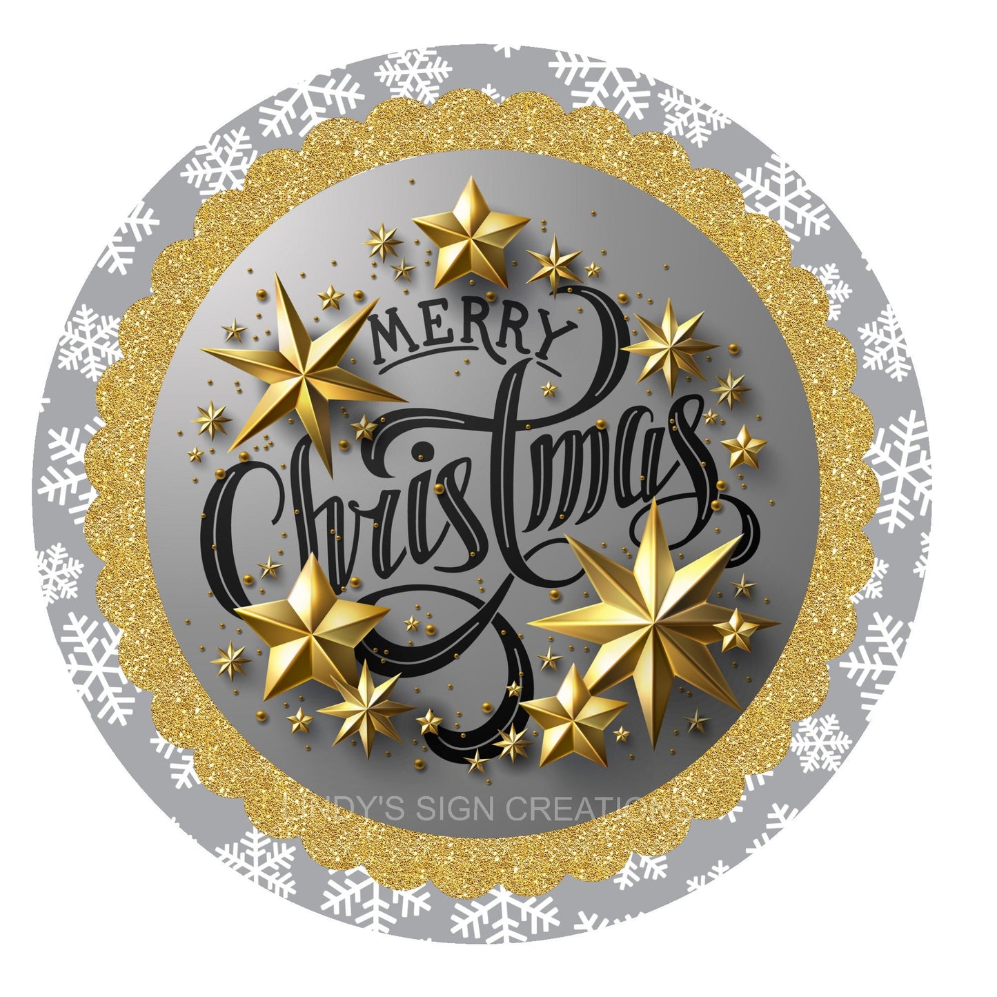 Merry Christmas wreath sign, metal wreath sign, Christmas wreath center, round wreath sign