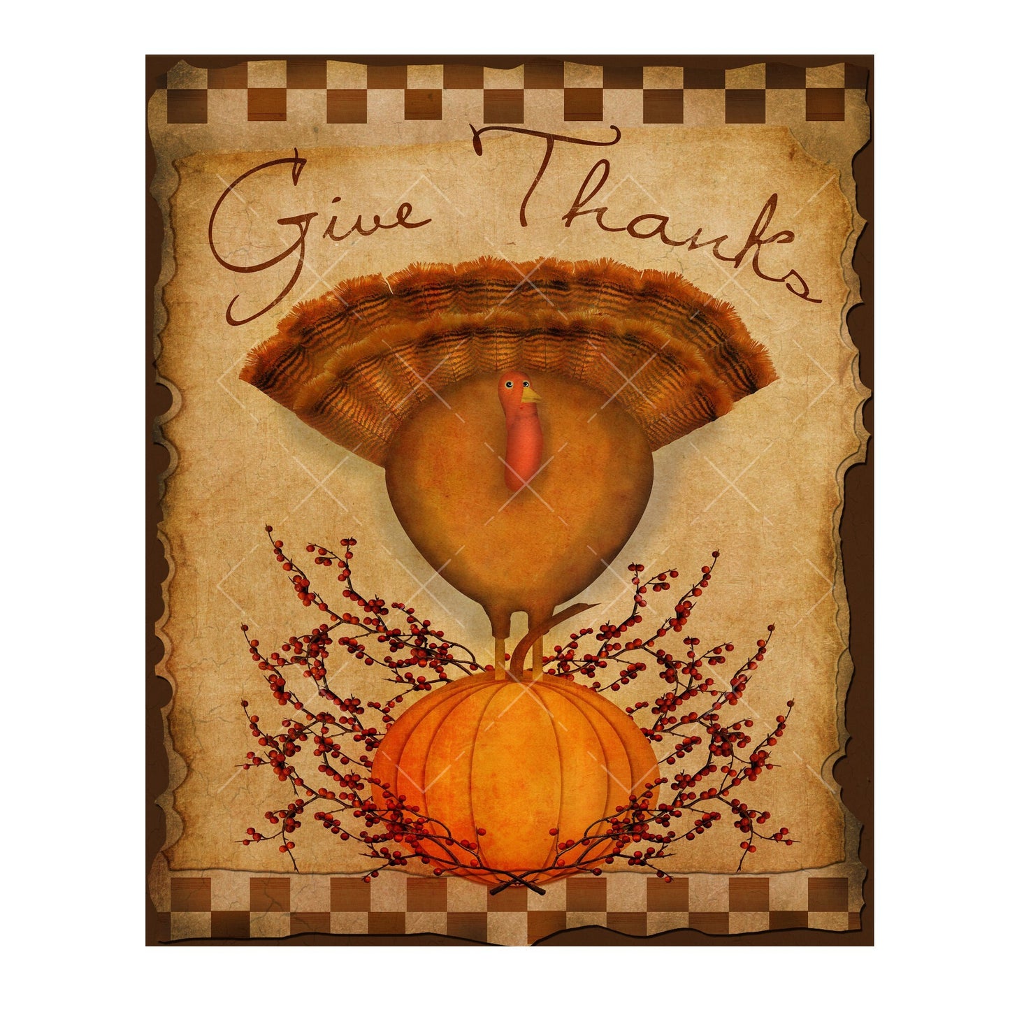 Give thanks wreath sign, turkey wreath center, metal wreath sign, Thanksgiving metal sign, 8x10 wreath sign