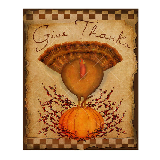 Give thanks wreath sign, turkey wreath center, metal wreath sign, Thanksgiving metal sign, 8x10 wreath sign