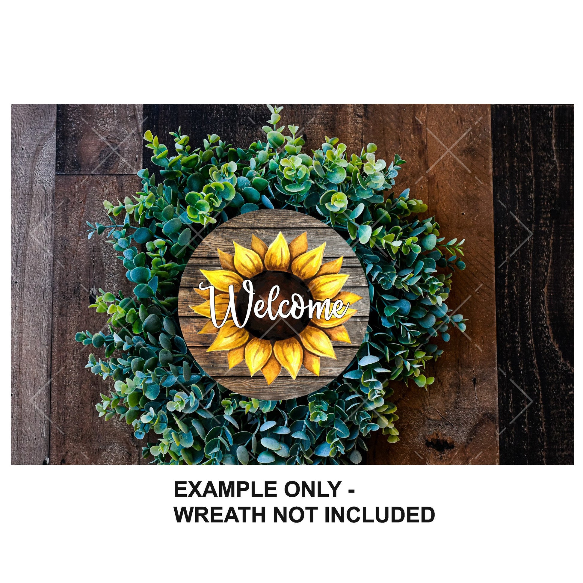 Honey bee farm wreath sign, wreath attachment, summer wreath sign, sunflower sign, rustic sign, metal sign, 10X8 wreath sign