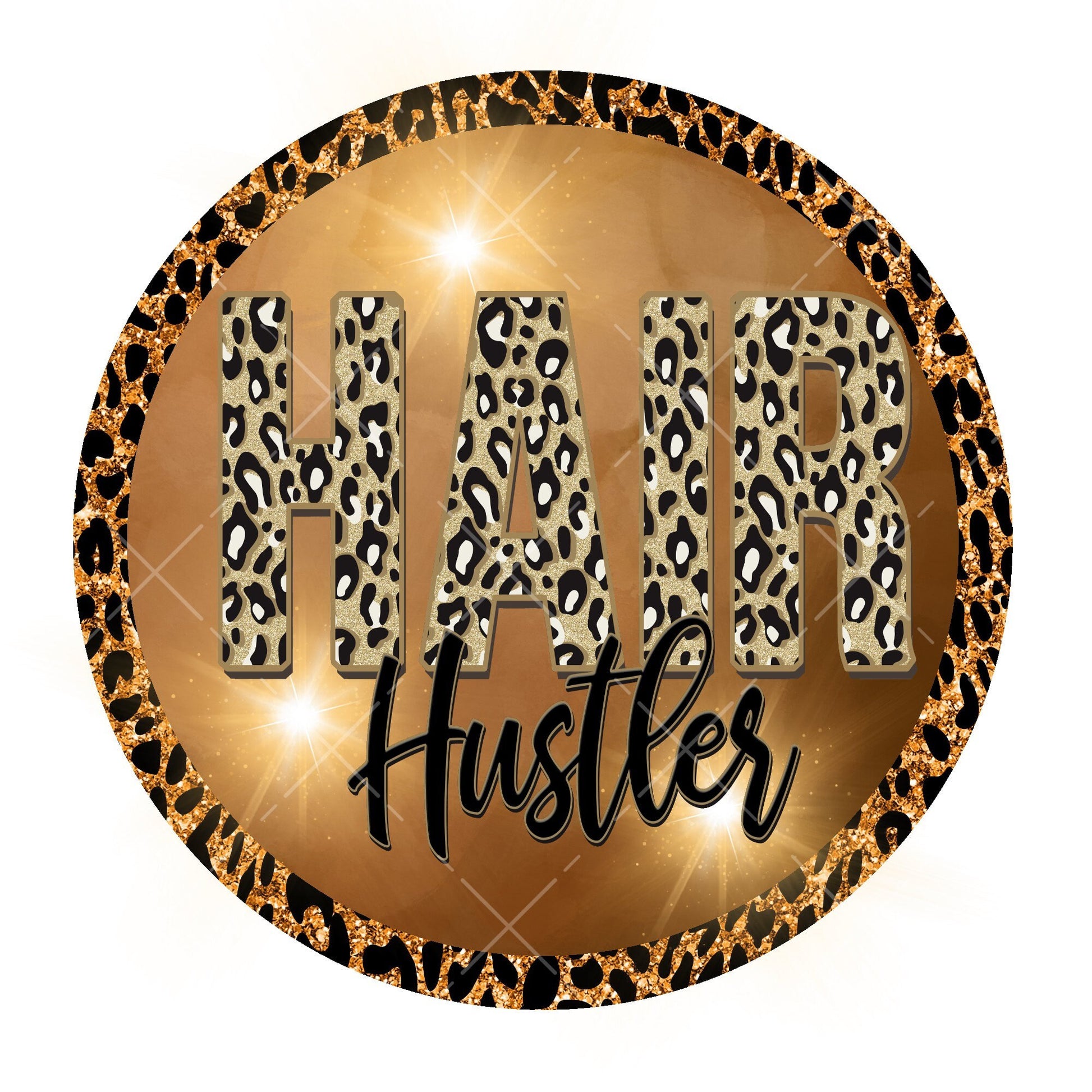 Hair hustler wreath sign, metal wreath sign, signs for wreaths, hair salon gift, hairdresser gift