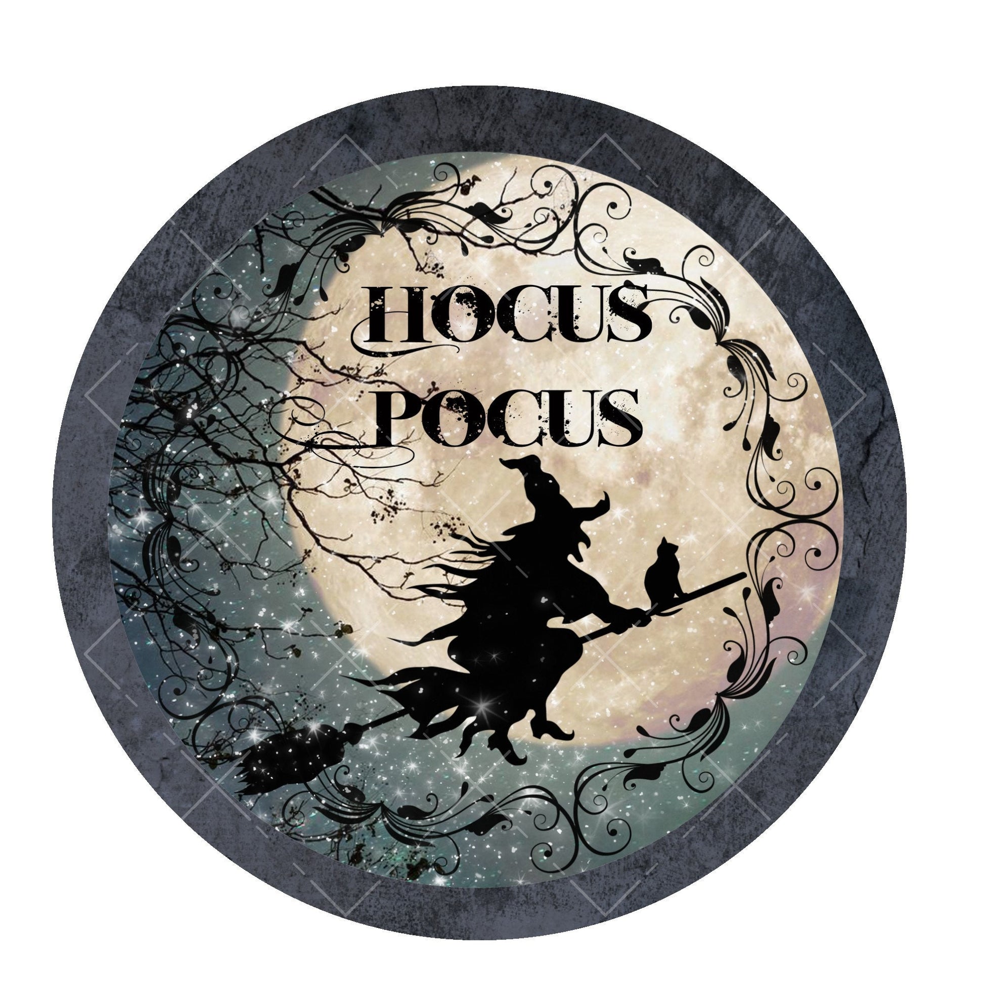 Hocus pocus wreath sign, metal wreath sign, sign for wreaths, Halloween wreath sign, home decor sign