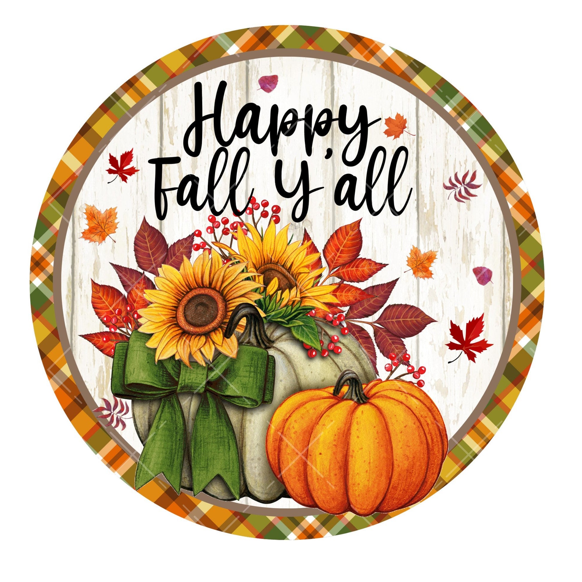 Happy fall y'all wreath sign, metal wreath sign, signs for wreaths, home decor sign