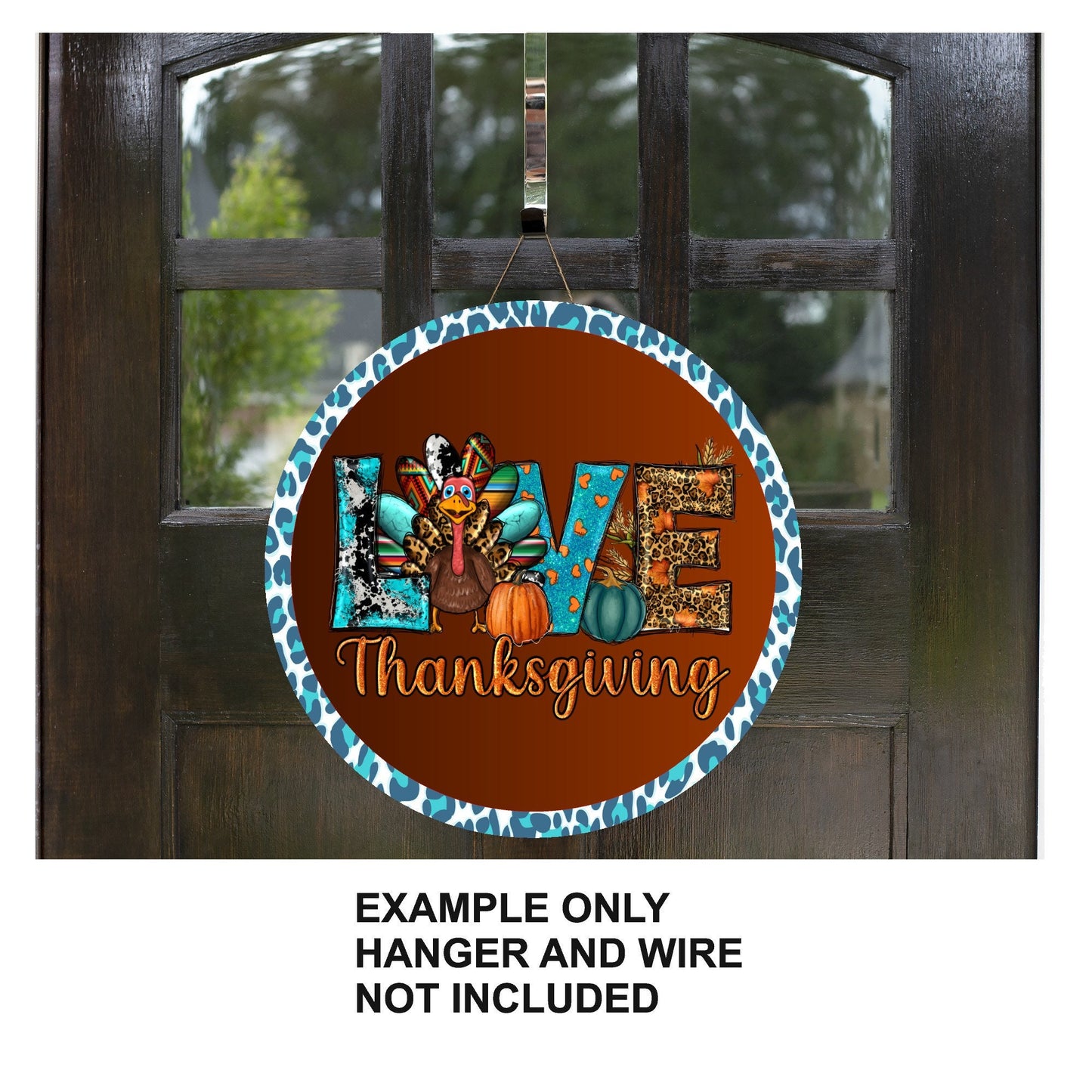 Love Thanksgiving wreath sign, metal wreath sign, signs for wreaths, home decor sign, fall sign