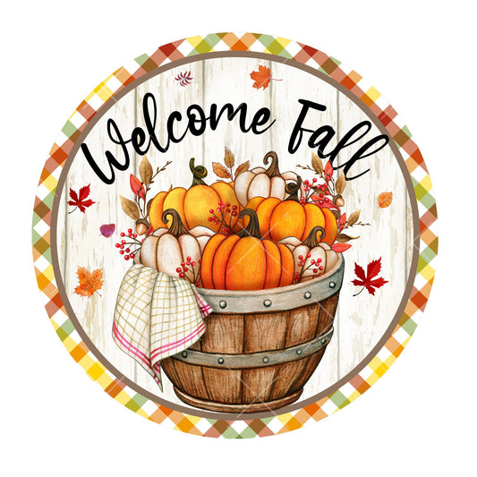 Welcome fall wreath sign, metal wreath sign, signs for wreaths, fall home decor sign