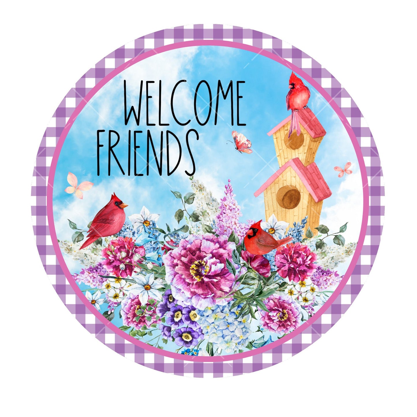 Welcome friends wreath sign, metal wreath sign, signs for wreaths, home decor sign