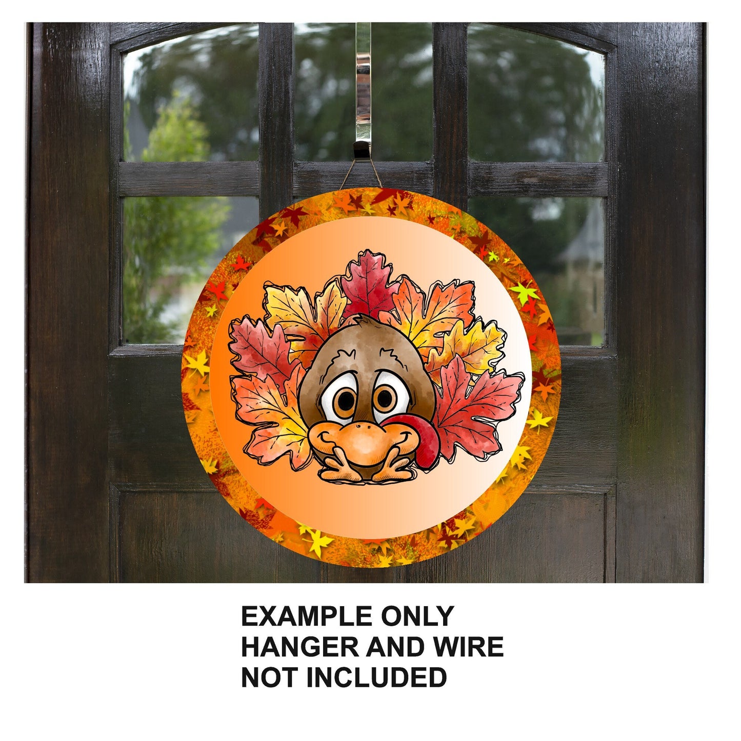 Cute turkey wreath sign, signs for wreaths, metal wreath signs, home decor signs