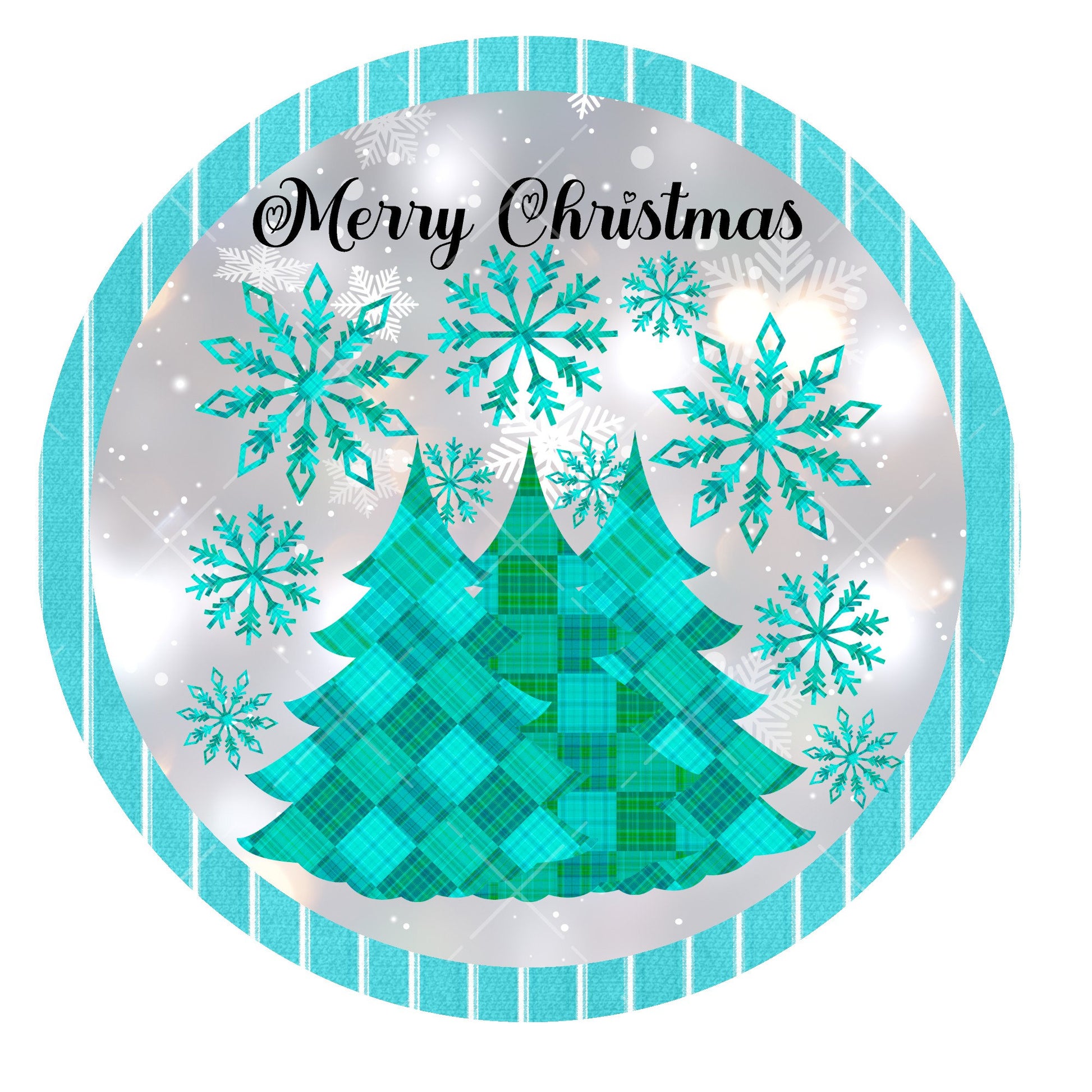 Merry Christmas wreath sign, metal wreath sign, signs for wreaths, teal and green Christmas sign, Lindys sign creations