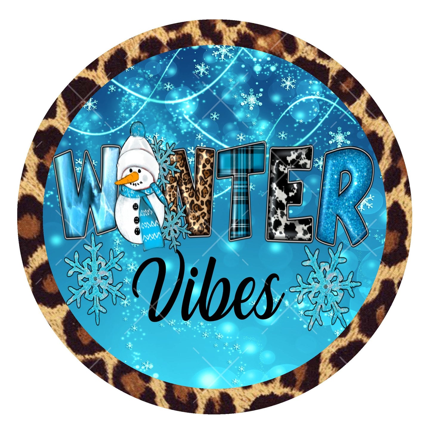 Snowman winter vibes wreath sign, metal wreath sign, signs for wreaths, winter door hanging, winter home decor, Lindys sign creations