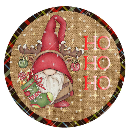 Ho ho ho wreath sign, metal wreath sign, signs for wreaths, Christmas wreath sign, Christmas door hanging, lindys sign creations