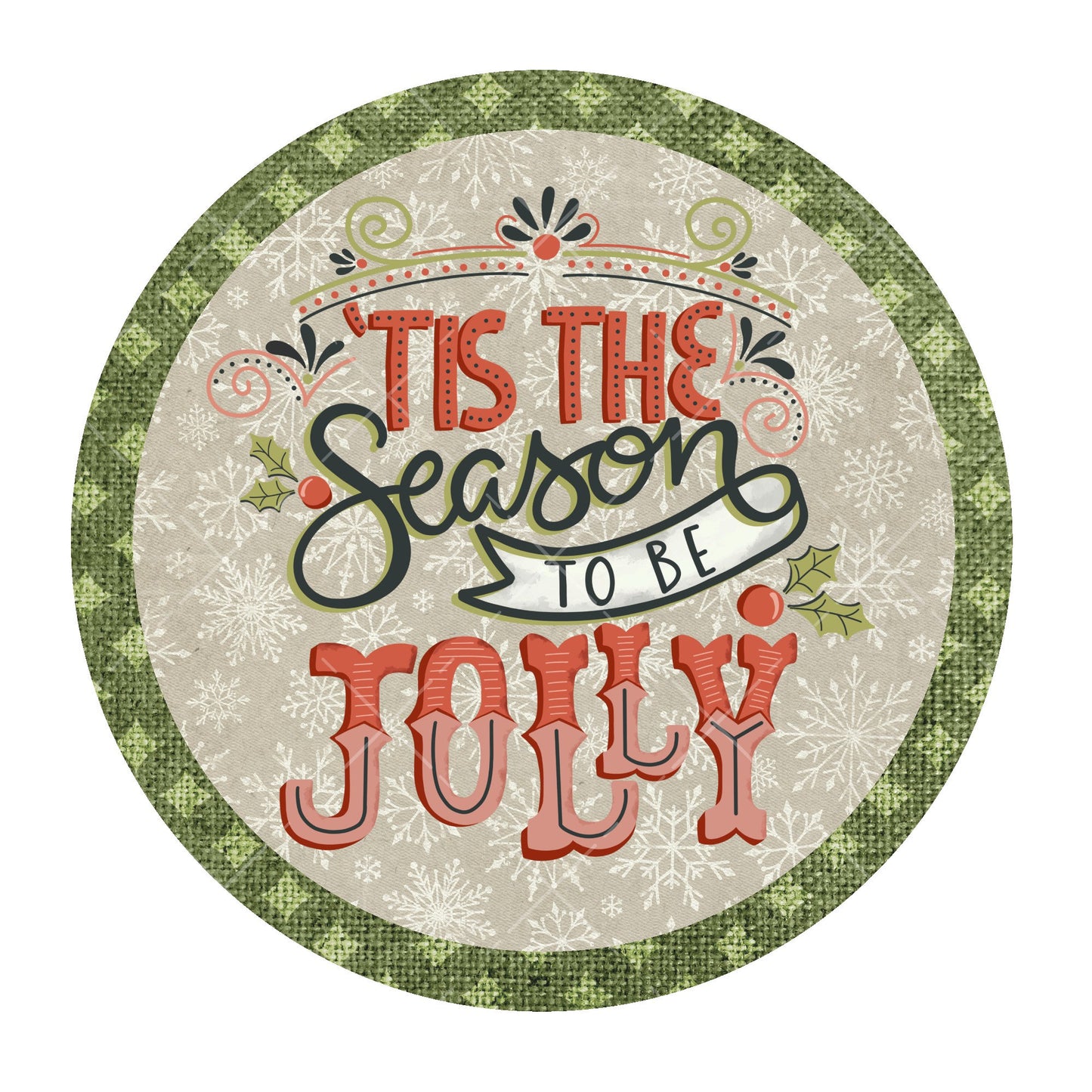 Tis the season to be jolly wreath sign, metal wreath sign, signs for wreaths, holiday home decor, door hanging, lindys sign creations