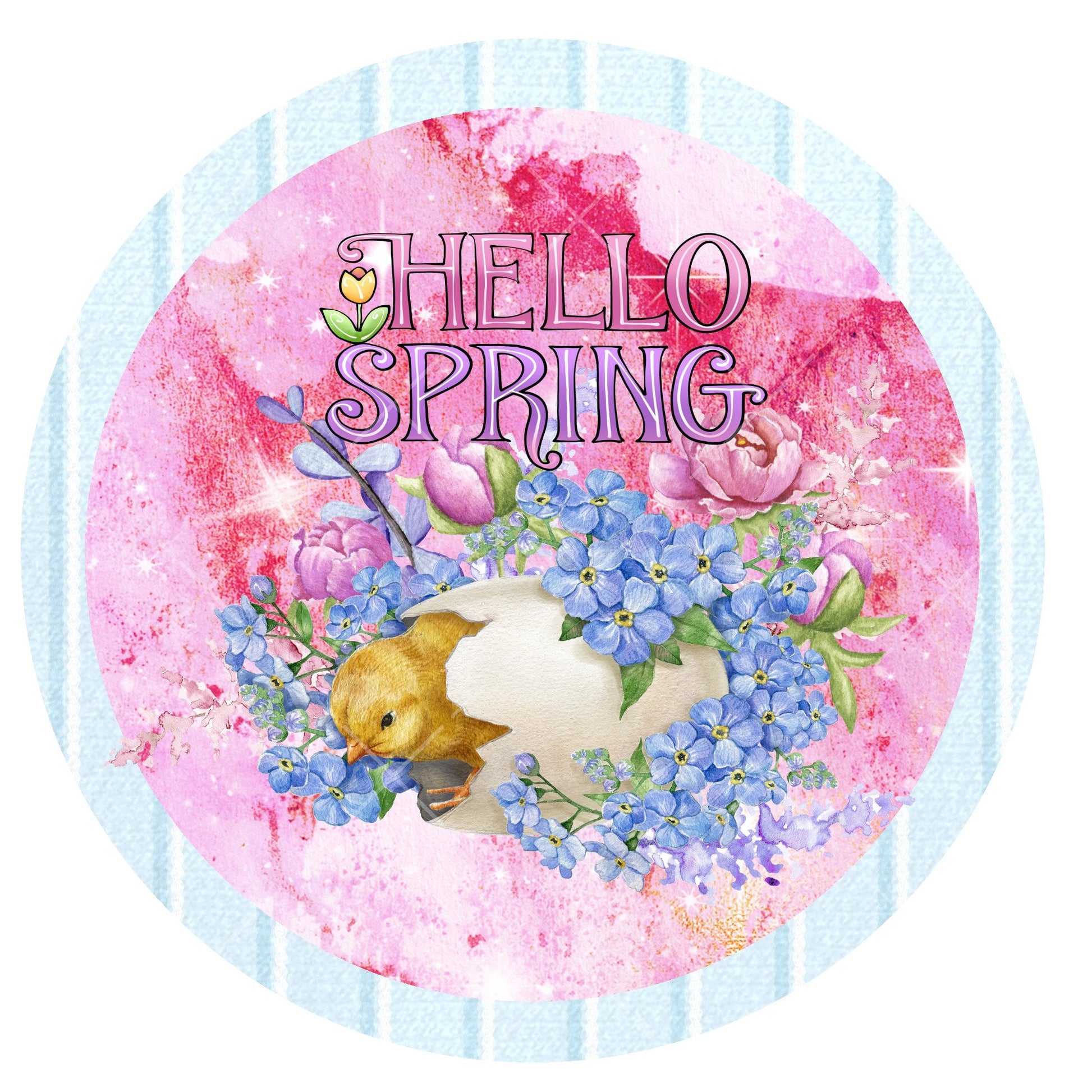 Hello spring wreath sign, signs for wreaths, metal wreath signs, door hanging, Lindys sign creations