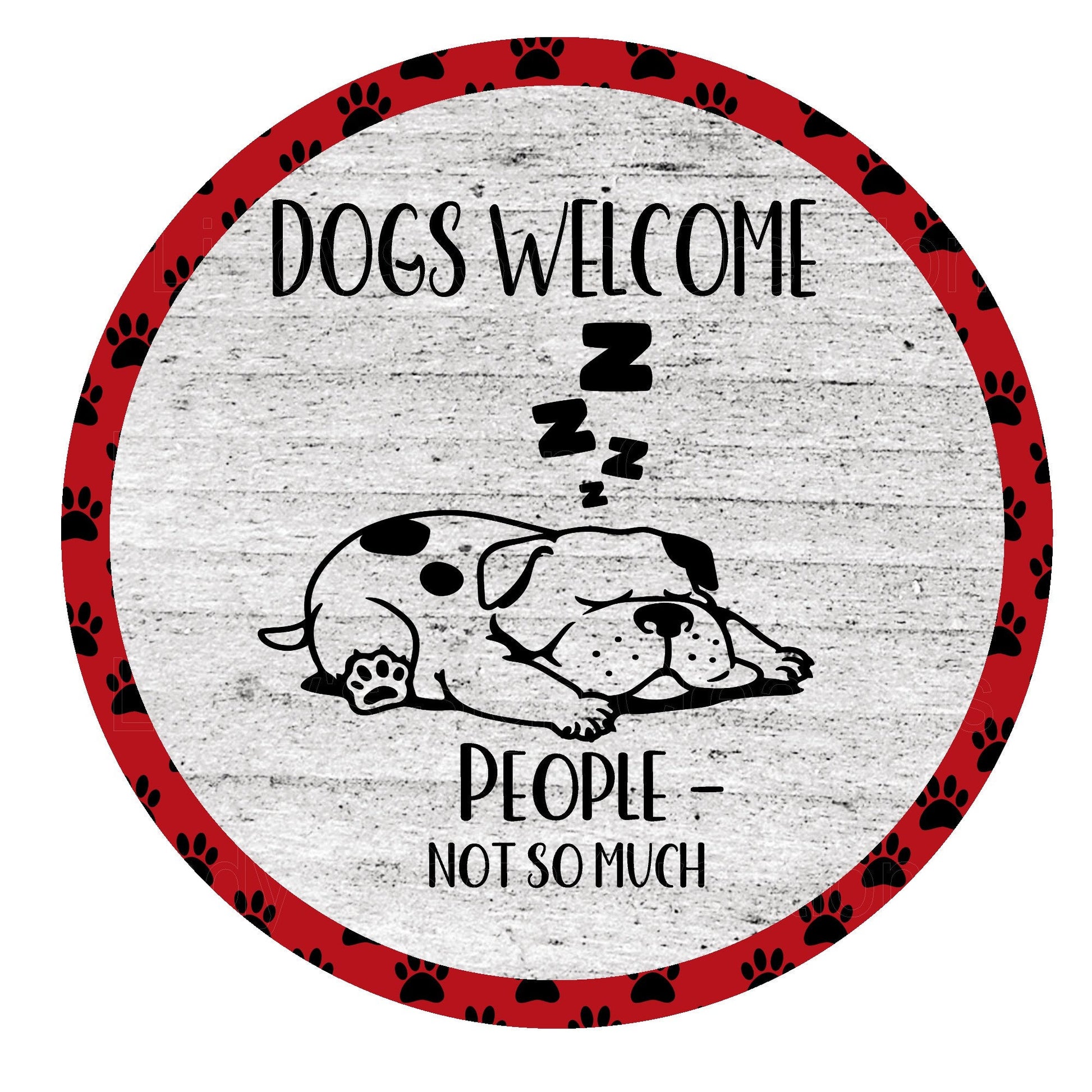 Dogs welcome/cats welcome wreath sign, metal wreath sign, sign for wreath, round wreath sign, pet wreath sign, Lindys sign creations