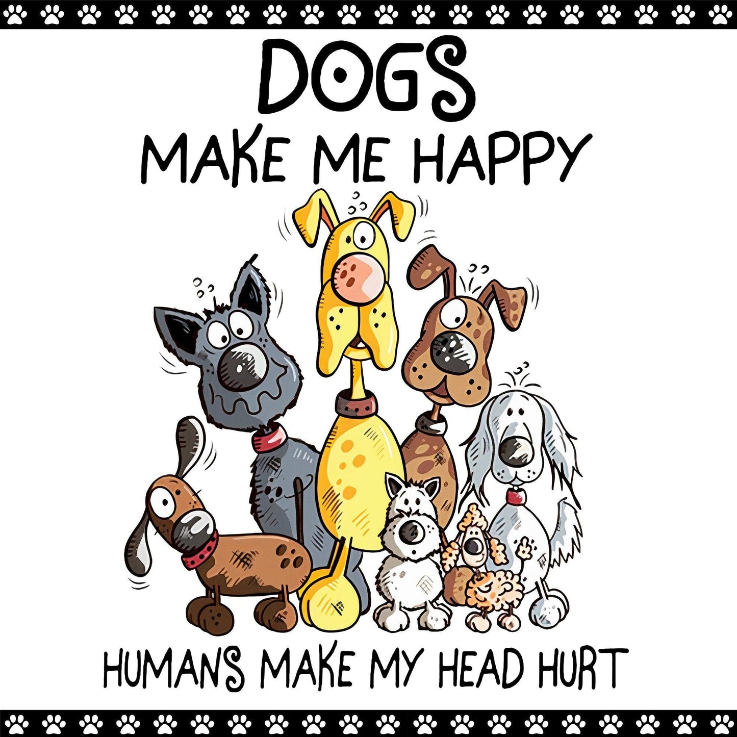 Dogs make me happy sign, wreath sign, wreath attachment, dog decor, pet sign, metal sign