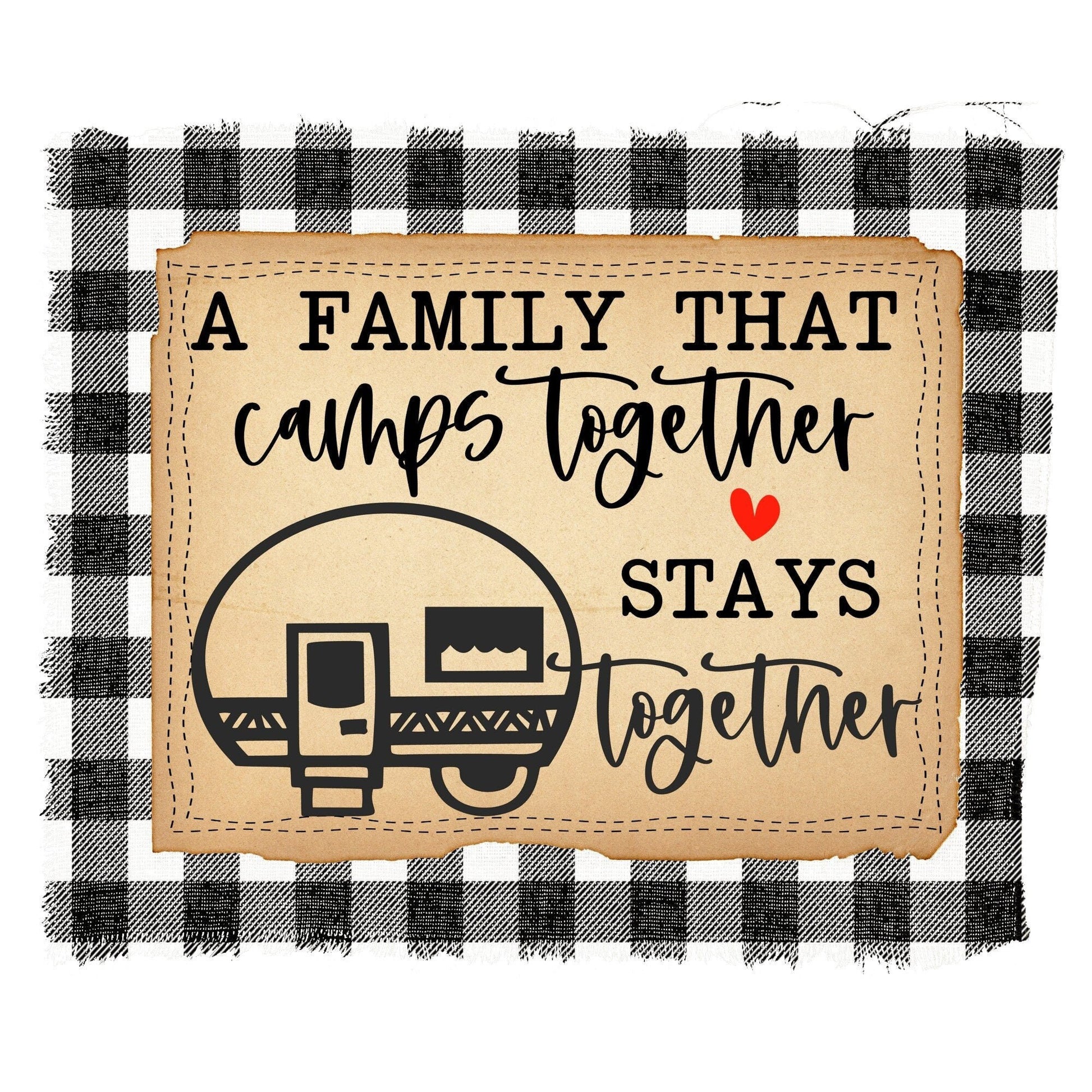 Family that camps together stays together sign, wreath sign, wreath attachment, camping sign, RV decor