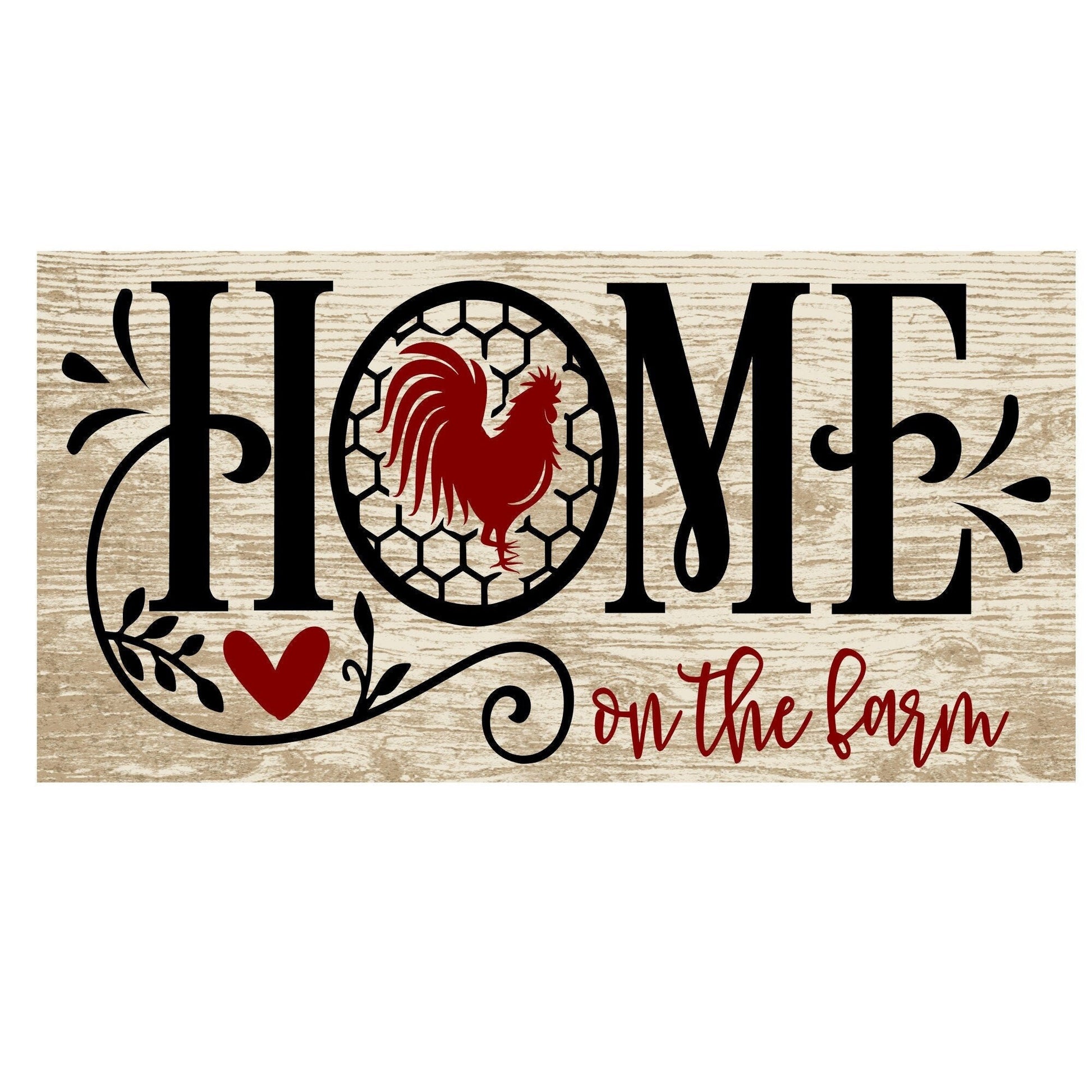 Home on the farm wreath sign, metal wreath sign, 12x6 wreath sign, metal sign, door hanging, wreath attachment