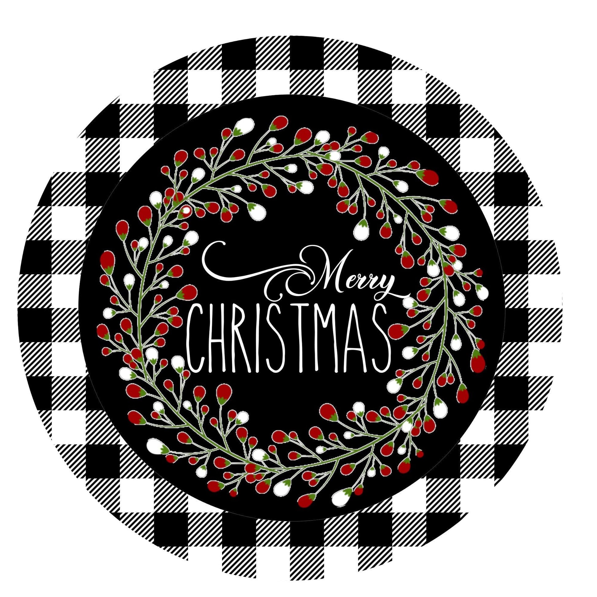 Merry Christmas wreath sign, wreath attachment, metal wreath sign