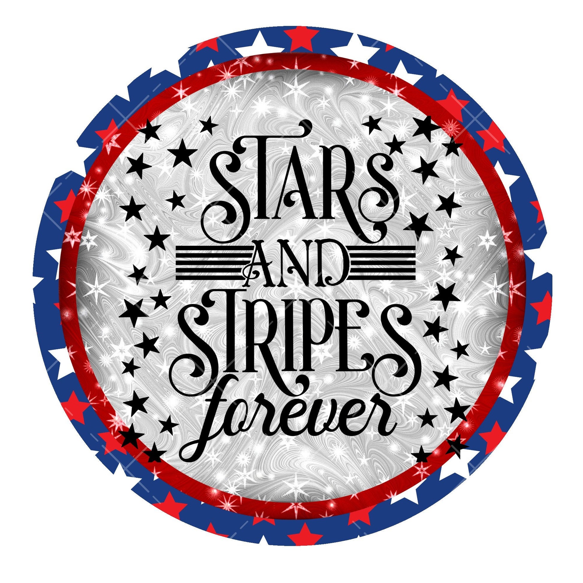 Stars and stripes forever wreath sign, patriotic wreath sign, metal wreath sign, door decor, lindys sign creations