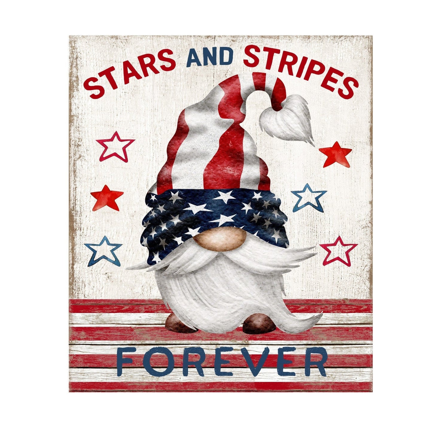 Stars and stripes forever wreath sign, wreath attachment, patriotic wreath sign, metal sign