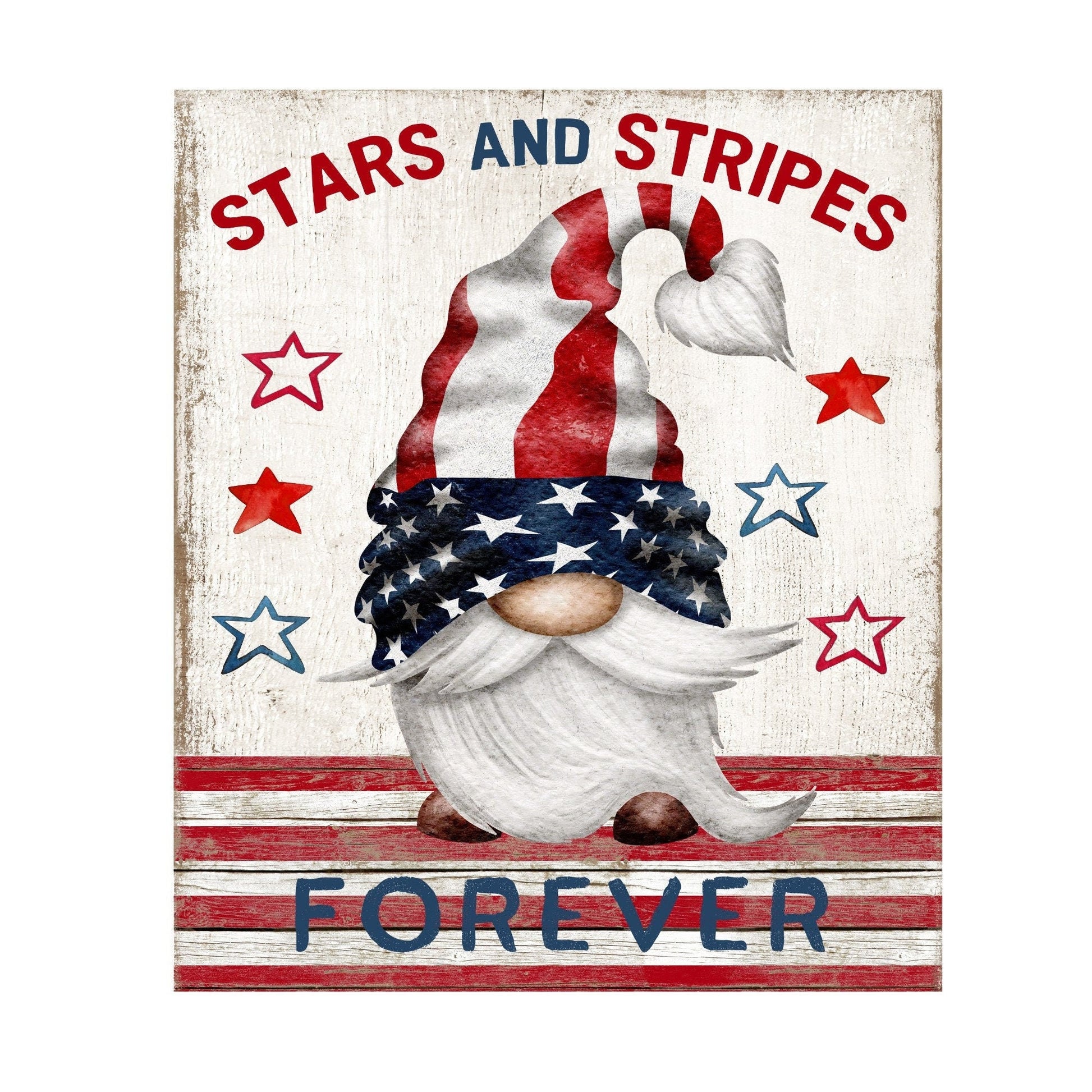 Stars and stripes forever wreath sign, wreath attachment, patriotic wreath sign, metal sign