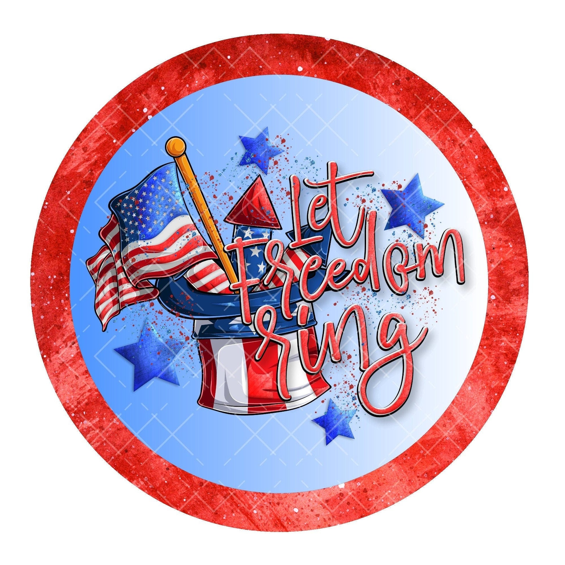 Let freedom ring wreath sign, patriotic wreath sign, metal wreath sign, signs for wreaths