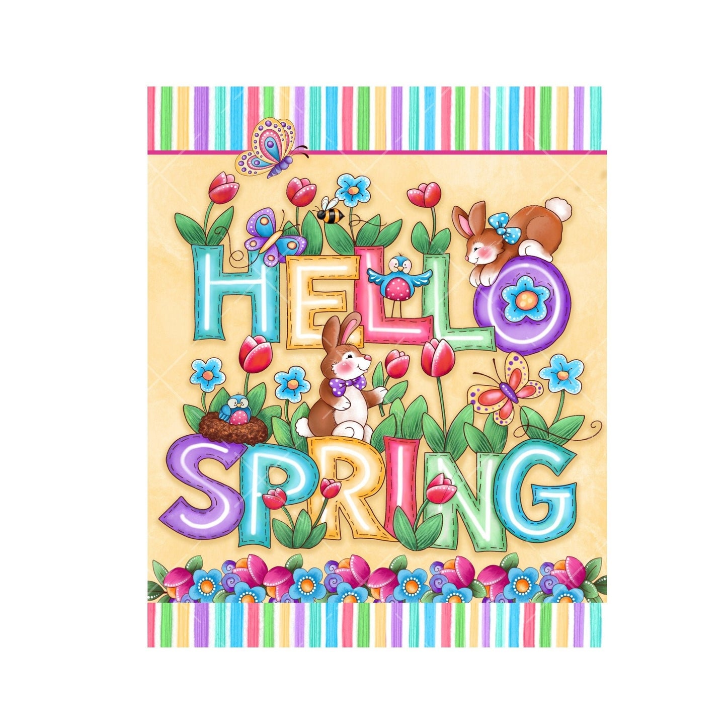 Hello spring wreath sign, metal wreath sign, signs for wreaths, 8x10 wreath sign