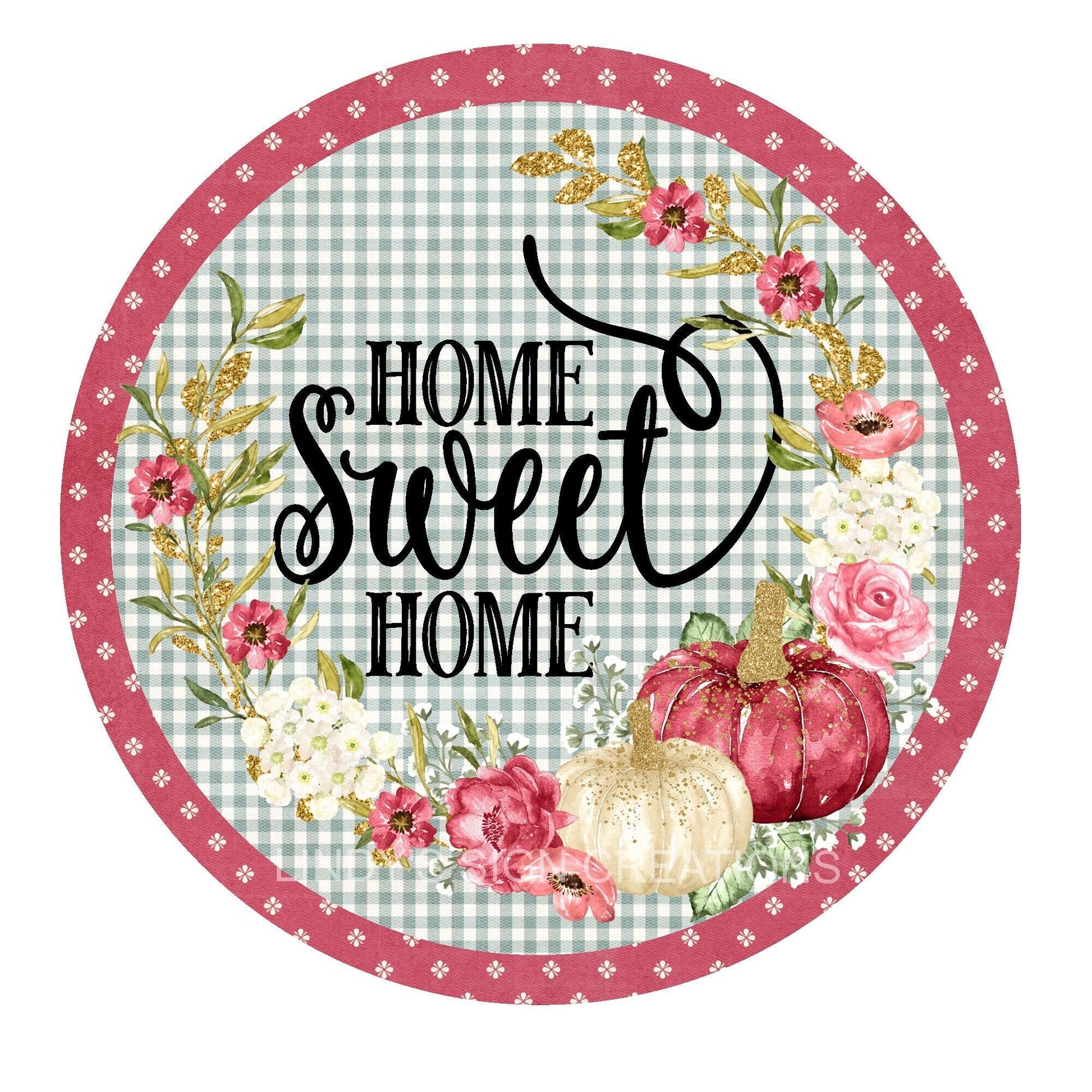 Home sweet home wreath sign, wreath center, metal wreath sign, fall wreath sign