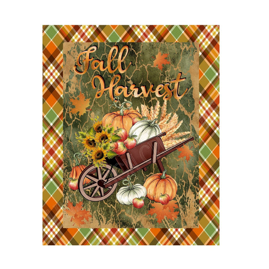 Fall harvest wreath sign, metal wreath sign, wreath center, 8x10 wreath sign