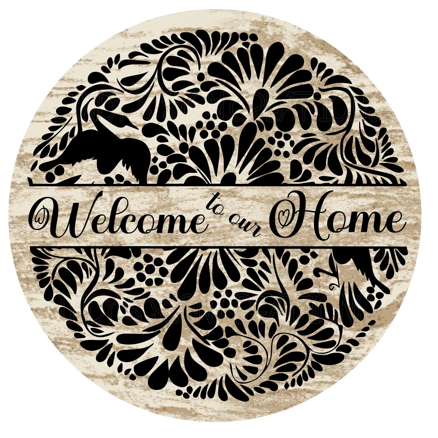 Welcome to our home wreath sign, metal wreath sign, sign for wreath, door decor, lindys sign creations