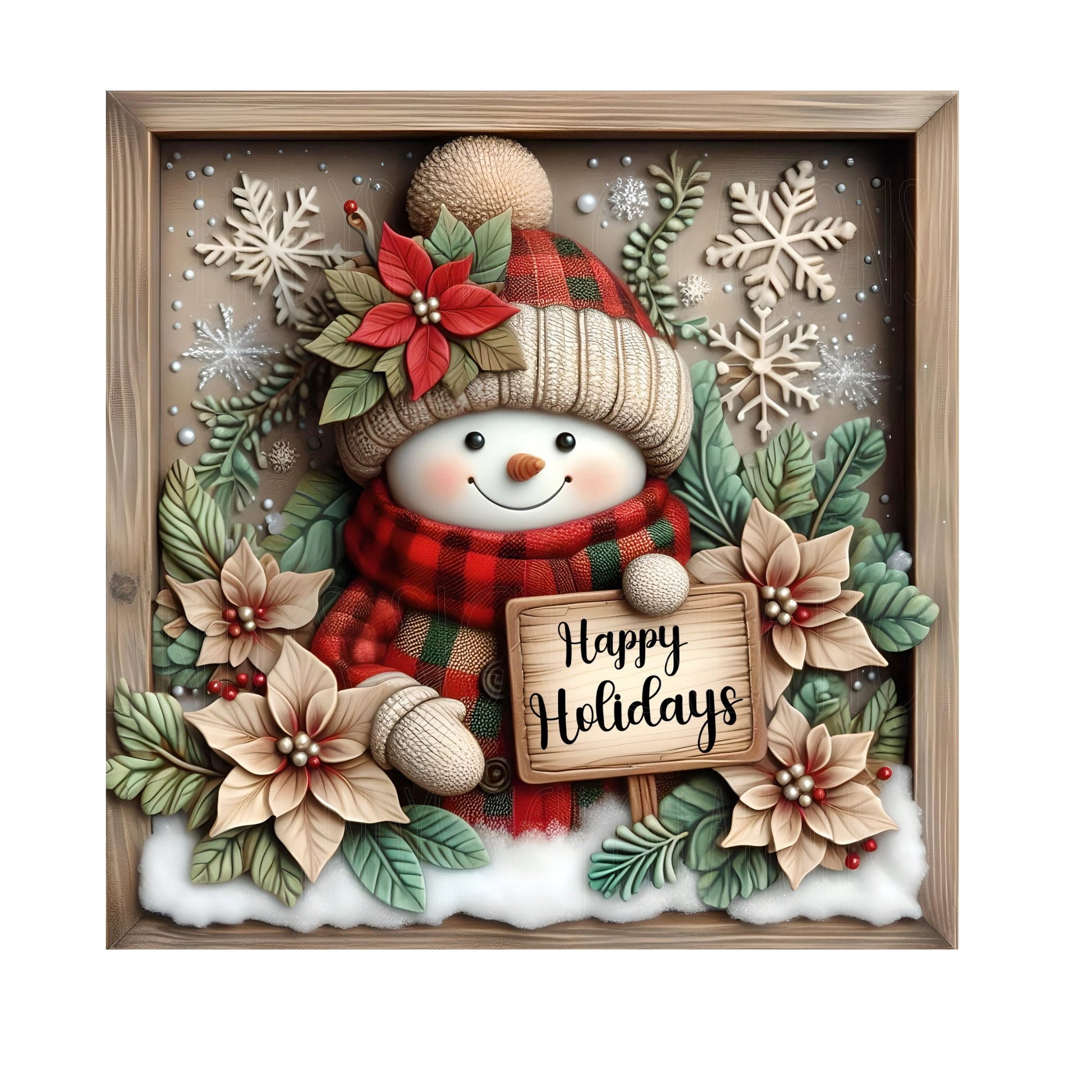 Snowman happy holidays Christmas wreath sign, metal wreath sign, 10x10 wreath sign, door decor, Lindys sign creations