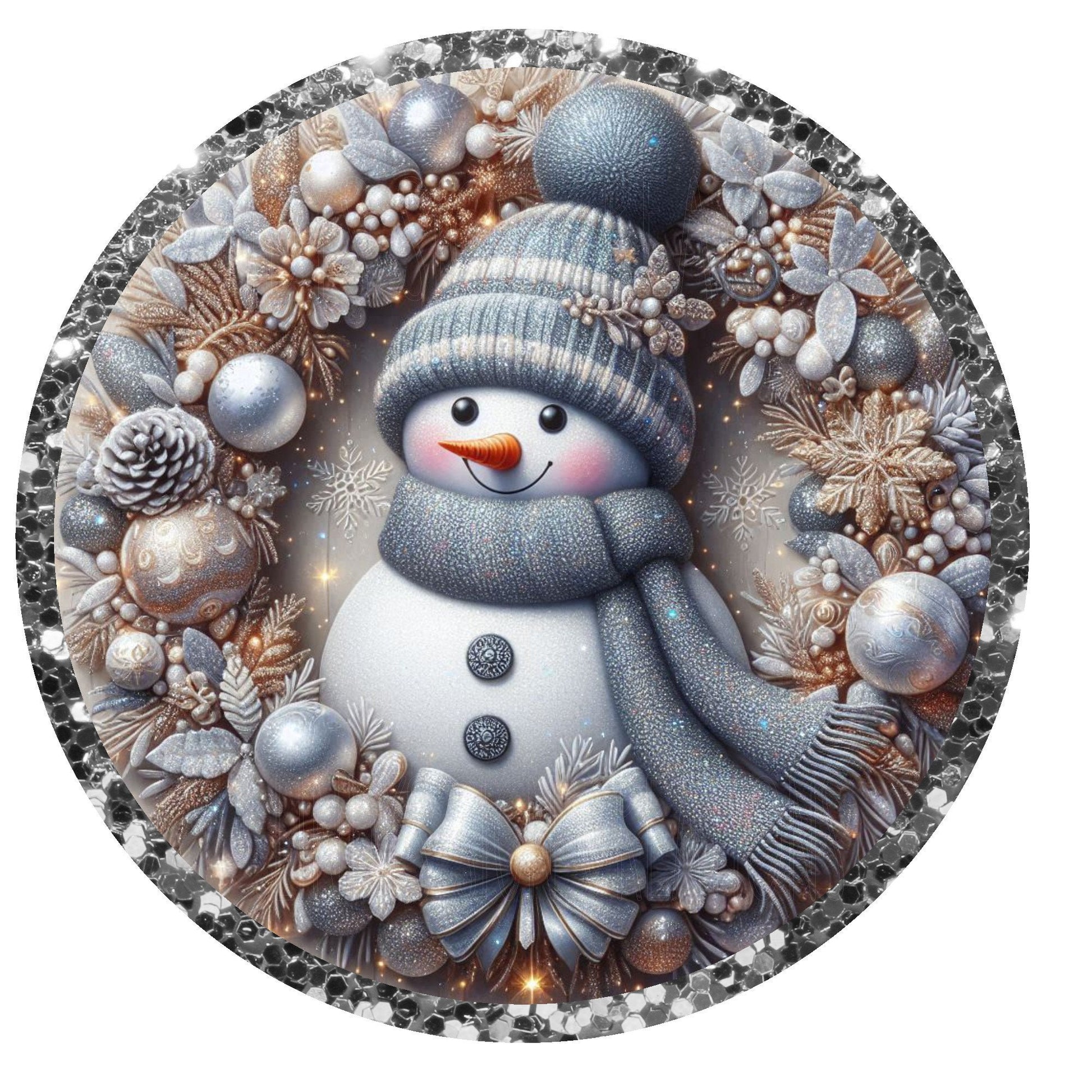 Snowman wreath sign, round wreath sign, metal wreath sign, door decor, Lindys sign creations